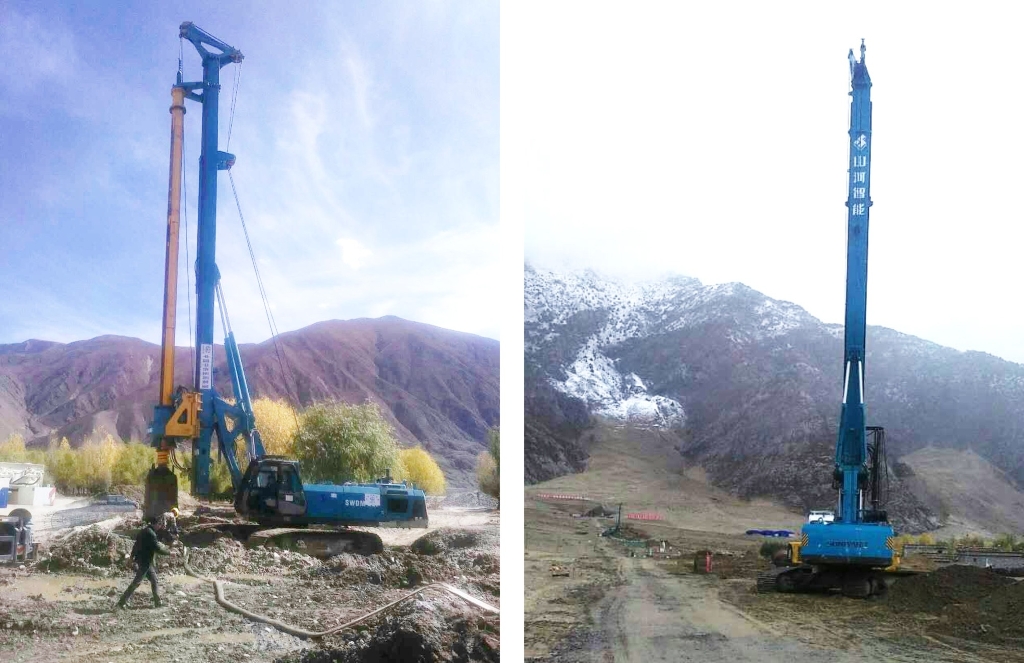 二十台旋挖钻机高原施工放异彩