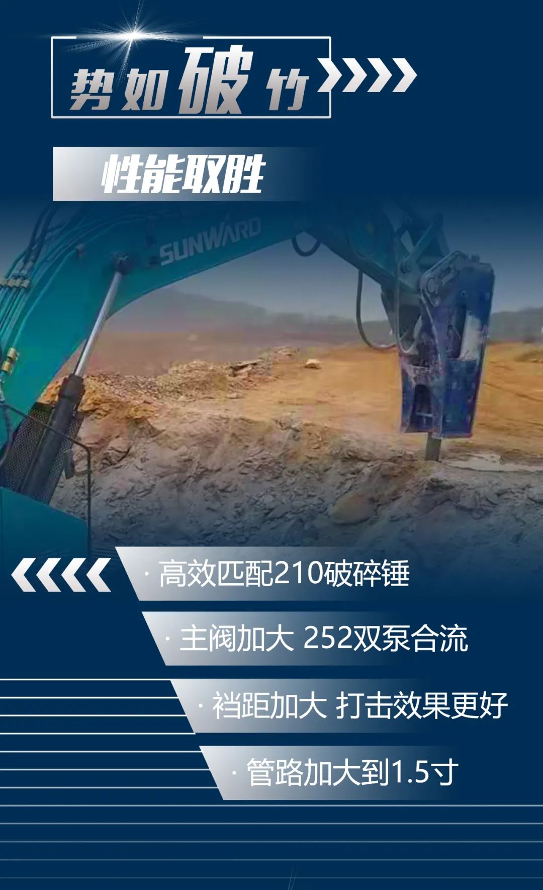 一图读懂 | 又一矿山重载施工利器！SWE650FB破碎锤重磅亮相