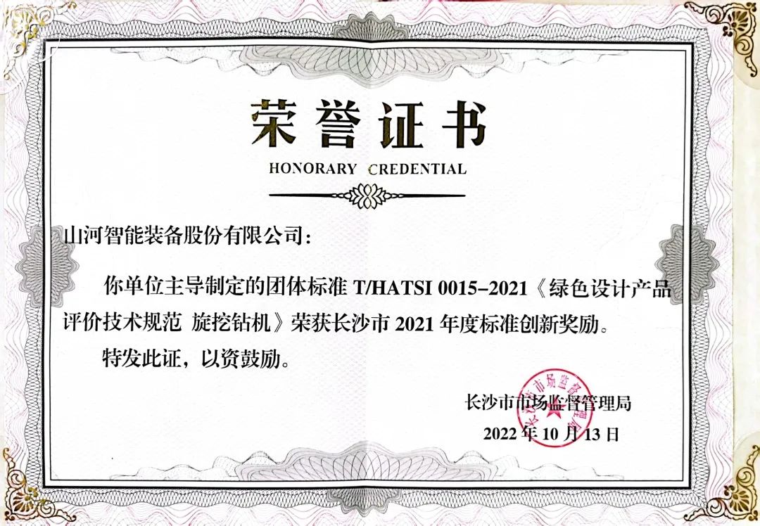 喜讯！荣获长沙市2021年度标准创新奖励