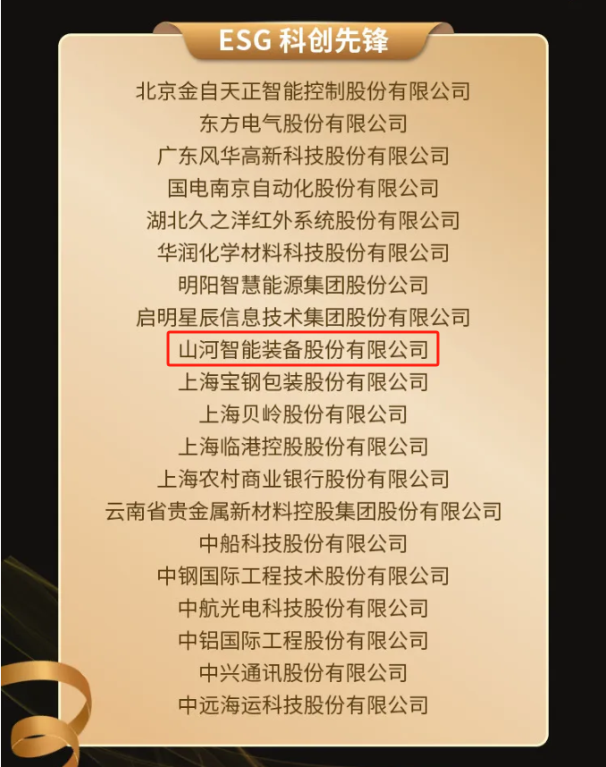 上榜“国有企业上市公司ESG·先锋100指数”