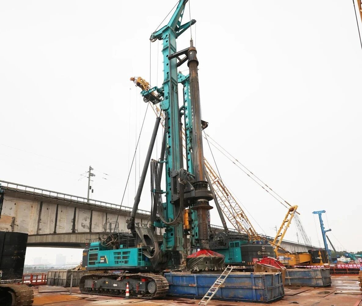 啃下“硬骨头”！旋挖钻机助力长沙湘江铁路特大桥主墩桩基工程完美收官